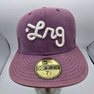 LRG x New Era 59Fifty Mens Size 7.5 Purple Fitted Cap Casual Embroidered Hat